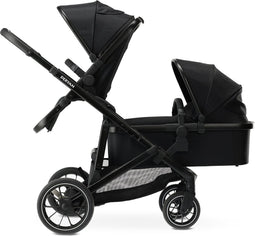 Deryan Evy V2 Kinderwagen - Duo Kinderwagen - Uitbreidbaar - Inclusief reiswieg - Zwart