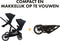 Deryan Evy V2 Kinderwagen - Duo Kinderwagen - Uitbreidbaar - Inclusief extra zitje - Zwart