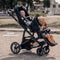Deryan Evy V2 Kinderwagen - Duo Kinderwagen - Uitbreidbaar - Inclusief extra zitje - Zwart