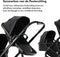 Deryan Evy V2 Kinderwagen - Duo Kinderwagen - Uitbreidbaar - Inclusief reiswieg - Zwart