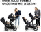 Deryan Evy V2 Kinderwagen - Duo Kinderwagen - Uitbreidbaar - Inclusief extra zitje - Zwart