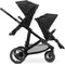 Deryan Evy V2 Kinderwagen - Duo Kinderwagen - Uitbreidbaar - Inclusief extra zitje - Zwart