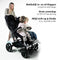 Deryan Luxe XP Twin Buggy XL - Dubbele buggy - Duobuggy - Compact lichtgewicht - Zwart