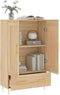 vidaXL - Hoge - kast - 69,5x31x115 - cm - bewerkt - hout - sonoma - eikenkleurig