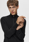 SELECTED HOMME SLHBERG - Heren Trui - Hoge hals - Halve ritssluiting - Maat L