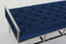 Kruk DKD Home Decor Blauw Polyester Staal (97 x 44 x 46 cm)