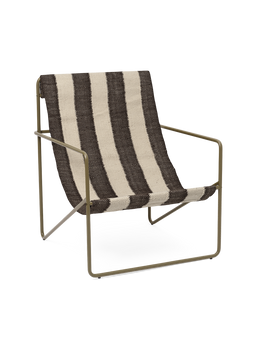 Desert Loungestoel - Olijf/Off-White/Chocolade