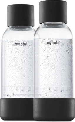 Mysoda - Set van 2 herbruikbare flessen van 0.5 liter - Black - Geschikt voor Mysoda apparaten