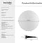 tectake® Luminous Globe - LED Buitenlamp - Ø30 cm - 16 RGB-kleuren en 5 lichtmodi - Weerbestendig