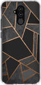 Design Backcover Huawei Mate 20 Lite hoesje - Grafisch Zwart / Koper