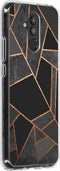 Design Backcover Huawei Mate 20 Lite hoesje - Grafisch Zwart / Koper