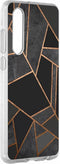 Design Backcover Huawei P30 hoesje - Grafisch Zwart / Koper