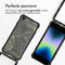 Design Backcover met koord voor de iPhone SE (2022 / 2020) / 8 / 7 - Black Marble