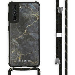 Design Backcover met koord voor de Samsung Galaxy S21 - Black Marble