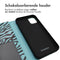 Design Bookcase voor de iPhone 11 - Black Blue Stripes