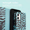 Design Bookcase voor de iPhone 11 - Black Blue Stripes