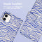 Design Bookcase voor de iPhone 11 - White Blue Stripes