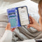 Design Bookcase voor de iPhone 11 - White Blue Stripes