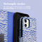 Design Bookcase voor de iPhone 11 - White Blue Stripes