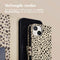 Design Bookcase voor de iPhone 14 - Black And White Dots