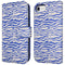 Design Bookcase voor de iPhone SE (2022 / 2020) / 8 / 7 / 6(s) - White Blue Stripes