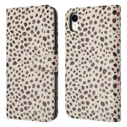 Design Bookcase voor de iPhone Xr - Black And White Dots