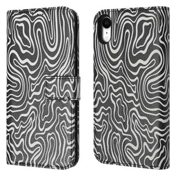 Design Bookcase voor de iPhone Xr - Black And White