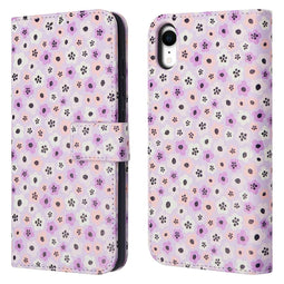 Design Bookcase voor de iPhone Xr - Purple Flowers