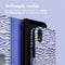 Design Bookcase voor de iPhone Xr - White Blue Stripes