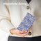 Design Bookcase voor de iPhone Xr - White Blue Stripes