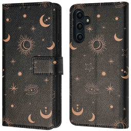 Design Bookcase voor de Samsung Galaxy A14 (5G/4G) - Sky Black
