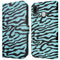 Design Bookcase voor de Samsung Galaxy A20e - Black Blue Stripes