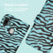 Design Bookcase voor de Samsung Galaxy A20e - Black Blue Stripes