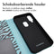 Design Bookcase voor de Samsung Galaxy A20e - Black Blue Stripes