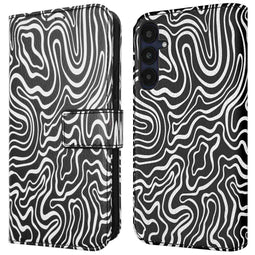 Design Bookcase voor de Samsung Galaxy A35 - Black And White