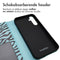 Design Bookcase voor de Samsung Galaxy A35 - Black Blue Stripes