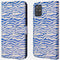 Design Bookcase voor de Samsung Galaxy A51 - White Blue Stripes