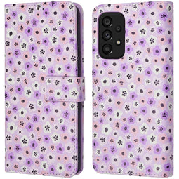 Design Bookcase voor de Samsung Galaxy A53 - Purple Flowers