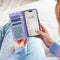 Design Bookcase voor de Samsung Galaxy S20 FE - Purple White Flowers