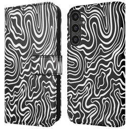 Design Bookcase voor de Samsung Galaxy S23 FE - Black And White
