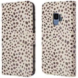 Design Bookcase voor de Samsung Galaxy S9 - Black And White Dots