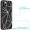 Design hoesje iPhone 12 (Pro) - Grafisch - Lijn Zwart