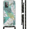 Design hoesje met koord Samsung Galaxy A52(s) (5G/4G) - Bladeren - Zwart / Goud