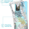 Design hoesje met koord Samsung Galaxy A52(s) (5G/4G) - Bladeren - Zwart / Goud