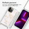 Design hoesje met koord voor de iPhone 13 Pro - White Marble