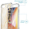 Design hoesje met koord voor de iPhone SE (2022 / 2020) / 8 / 7 - Bladeren - Goud