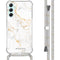 Design hoesje met koord voor de Samsung Galaxy A34 (5G) - White Marble