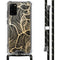 Design hoesje met koord voor de Samsung Galaxy S20 Plus - Bladeren - Goud