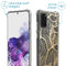 Design hoesje met koord voor de Samsung Galaxy S20 Plus - Bladeren - Goud
