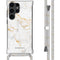 Design hoesje met koord voor de Samsung Galaxy S23 Ultra - White Marble
